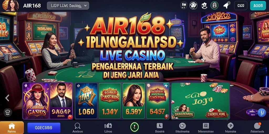 Tampilan gameplay Live Casino yang mendebarkan dan interaktif.