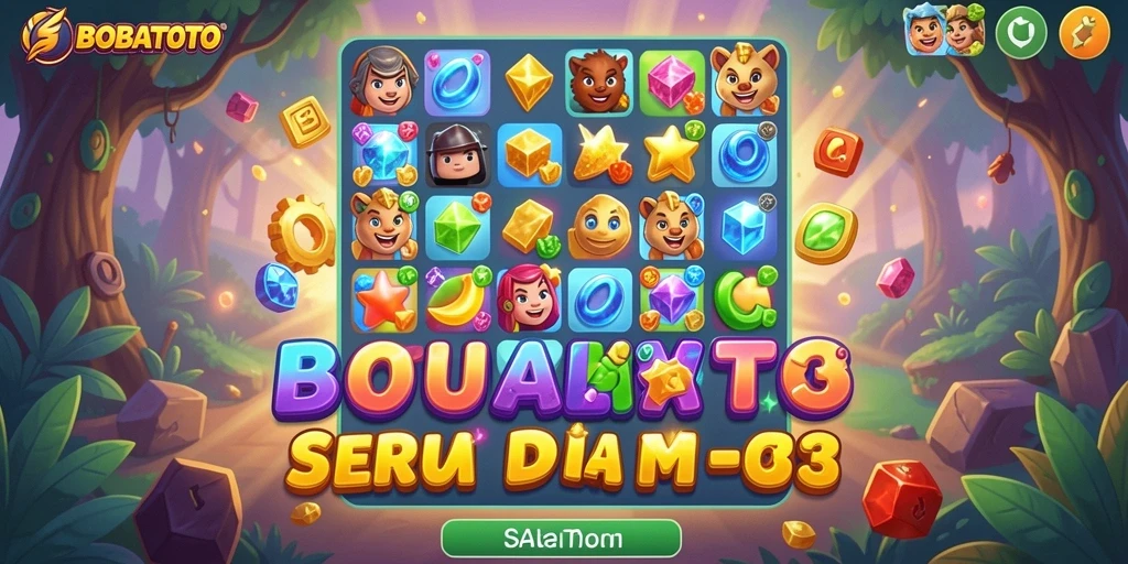 Tampilan gameplay seru dalam BOBATOTO yang penuh warna.