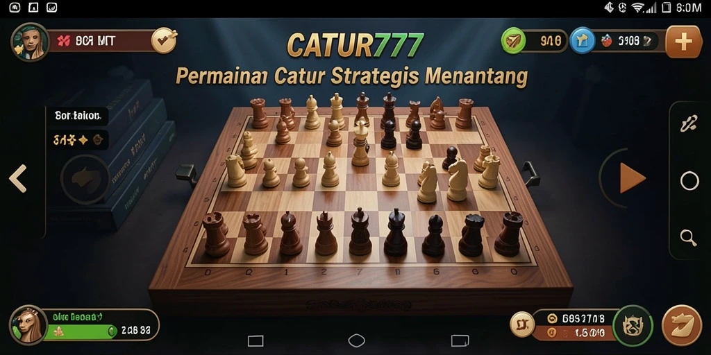 Tampilan gameplay catur yang menarik dan strategis di CATUR777.