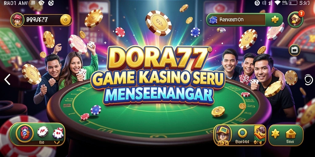 Gameplay kasino menyenangkan di DORA77 dengan grafis menawan.