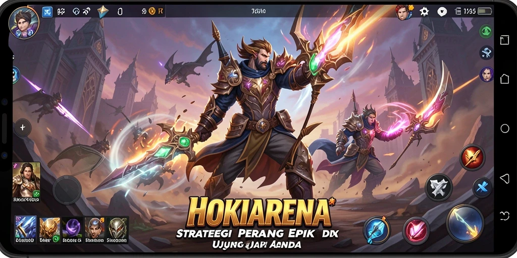 Tampilan menarik dari gameplay strategi HOKIARENA.