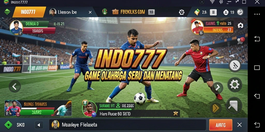 Tampilan gameplay INDO777 yang menampilkan aksi olahraga seru.