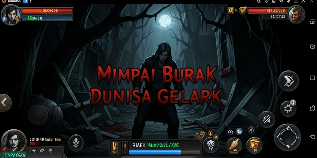 Tampilan gameplay JUARA666 yang menakutkan dan menggugah adrenalin.