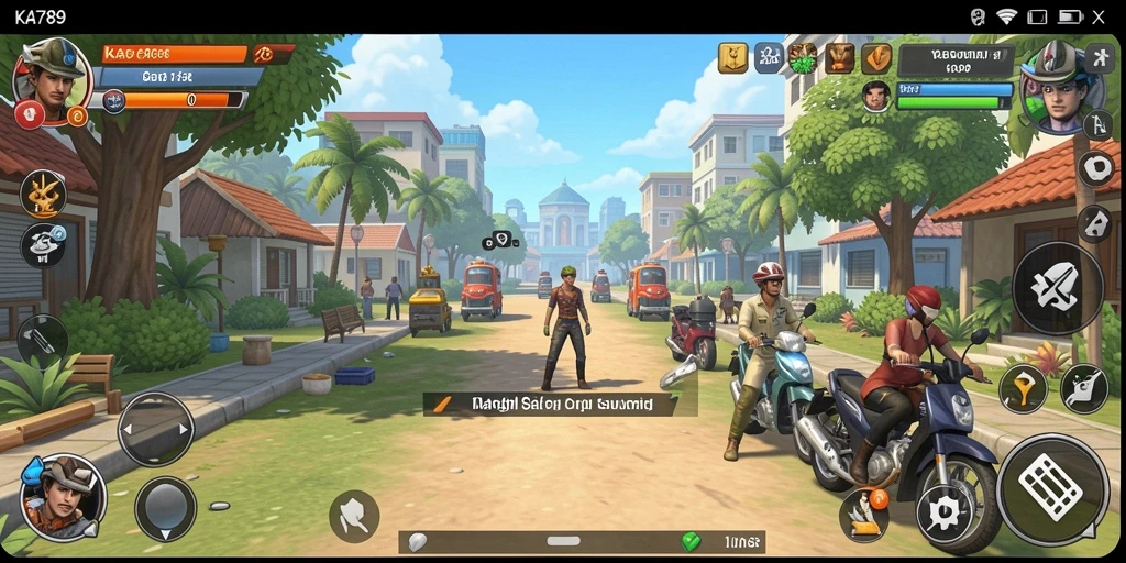 Tampilan gameplay seru dari KA789 yang penuh warna.