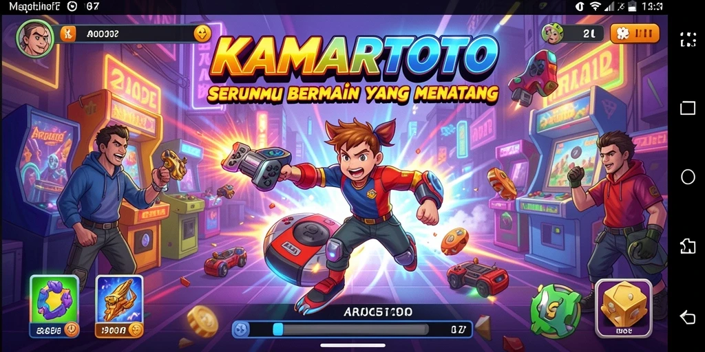 Tampak aksi seru dalam permainan KAMARTOTO dengan tantangan Arcade.