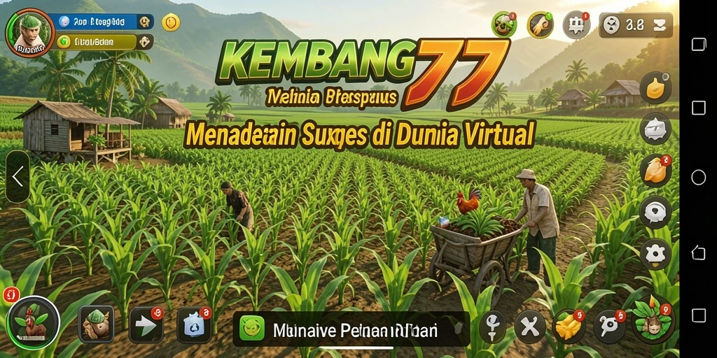 Gameplay seru bertani di KEMBANG777 dengan berbagai tanaman.
