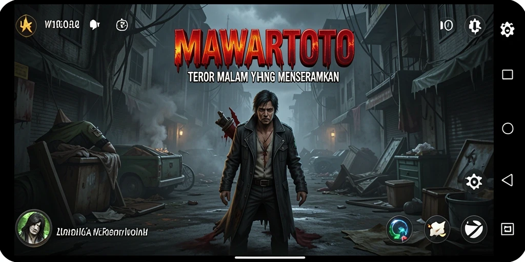 Screenshoot menampilkan suasana menyeramkan dalam gameplay MAWARTOTO.