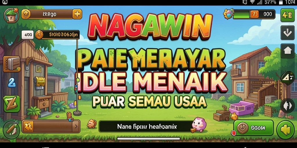 Tampilan gameplay menarik NAGAWIN yang menampilkan mekanisme idle.