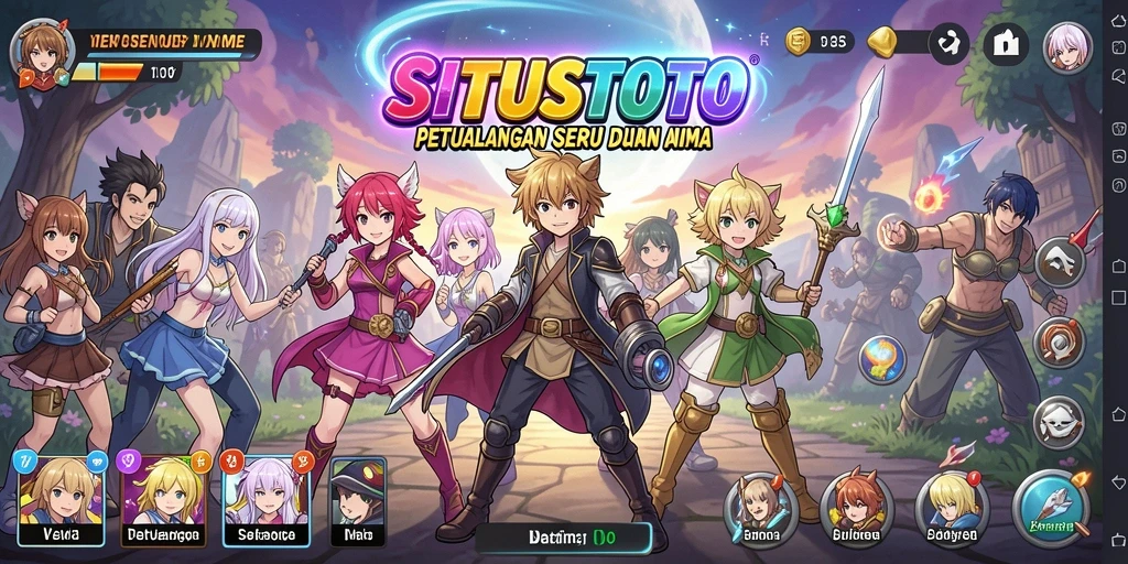 Tampilan gameplay yang seru dalam SITUSTOTO dengan karakter Anime unik.