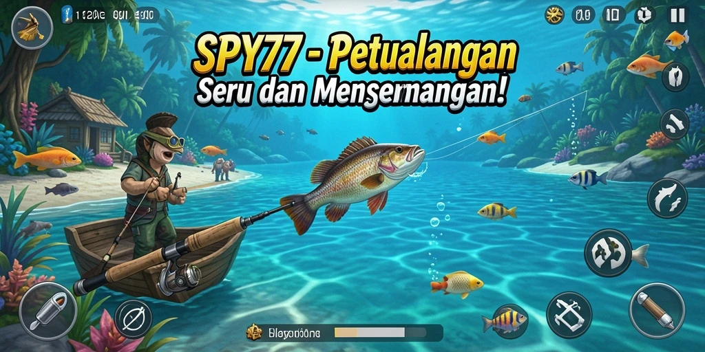 Tangkapan ikan besar dalam gameplay SPY77 yang menantang.